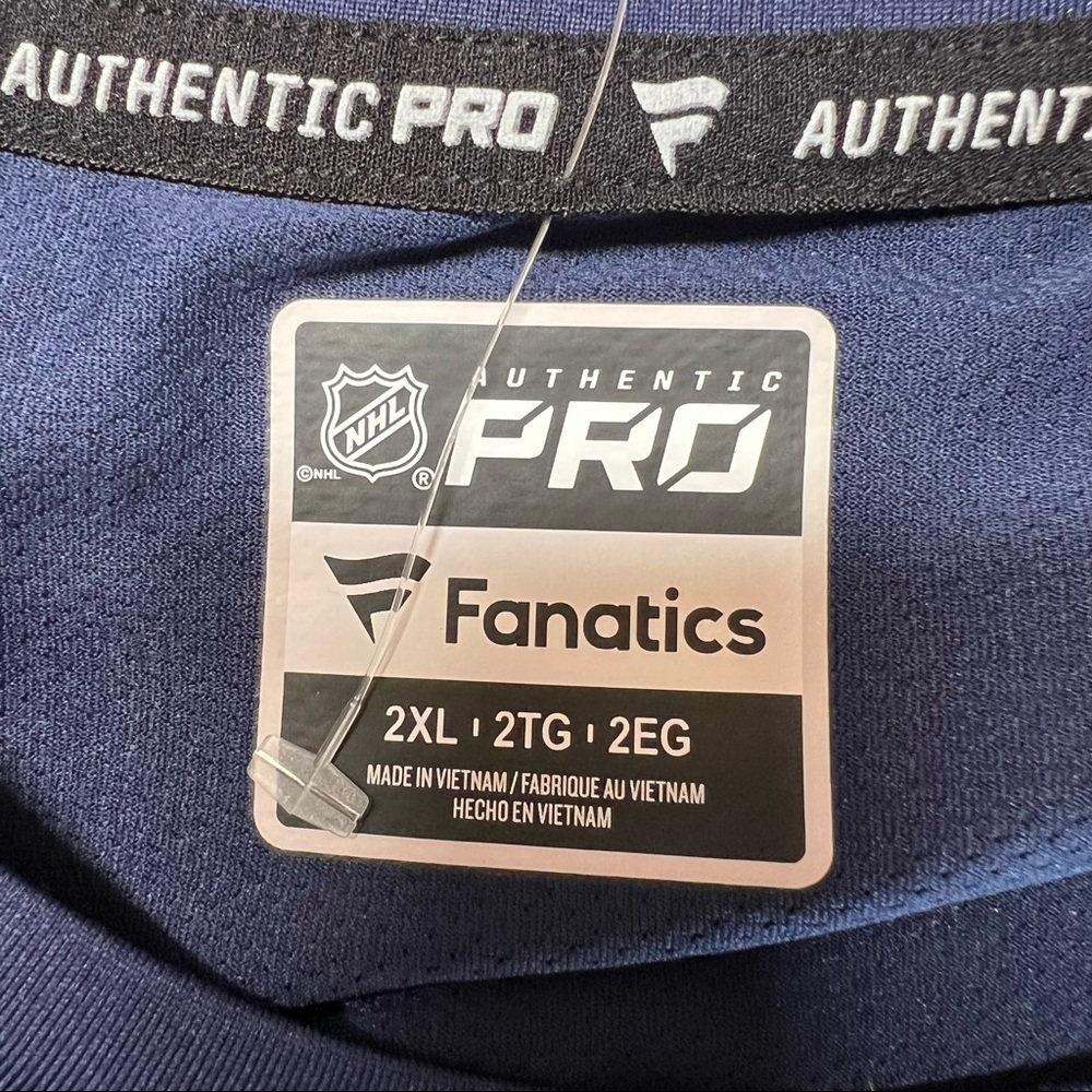 Fanatics Authentic PRO NHL Columbus Blue Jackets Navy Tank Size XXL, NWOT - Picture 3 of 12